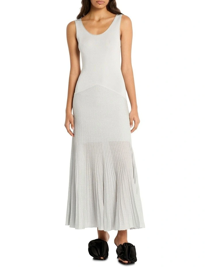 Sun Energy Knit Dress in Silver