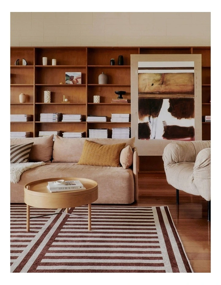 Plinth Chenille Area Rug in Brown