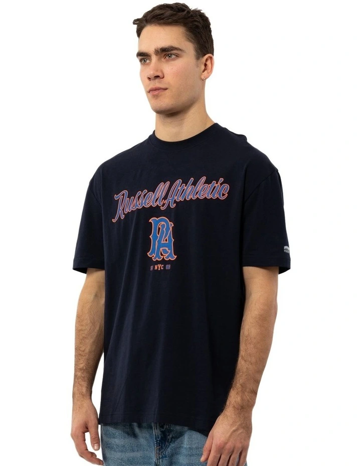 Strike Out Tee in Michigan Navy