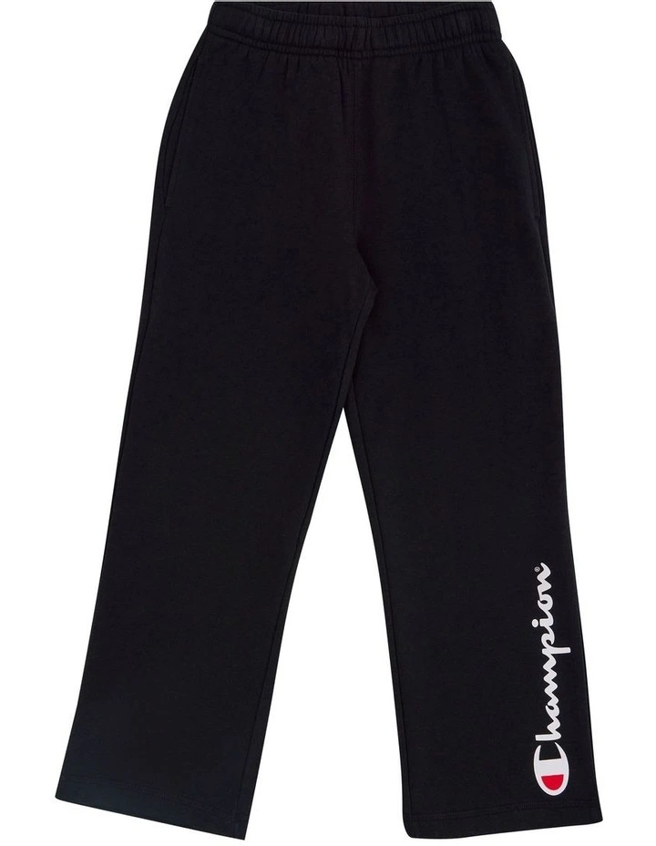 Junior Straight Leg Track Pant in Black