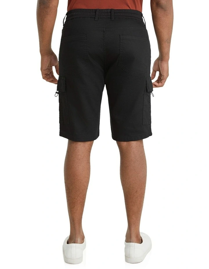 Nelson Knit Cargo Short in Black