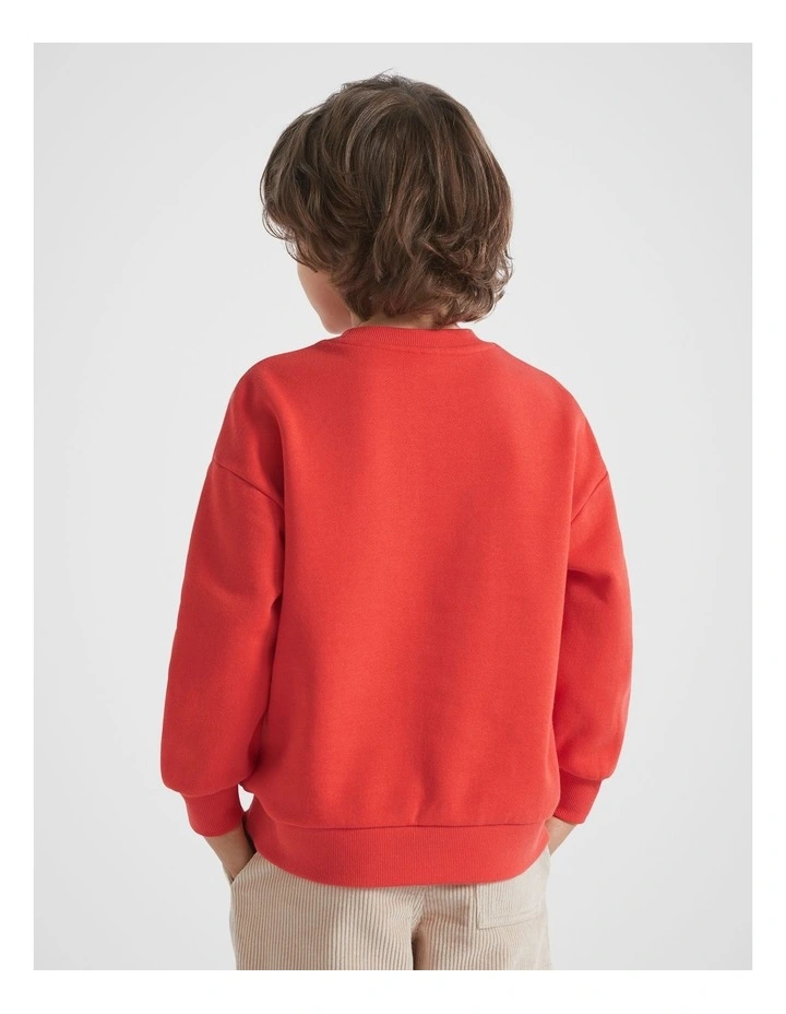 Ski Team Sweater in Super Red