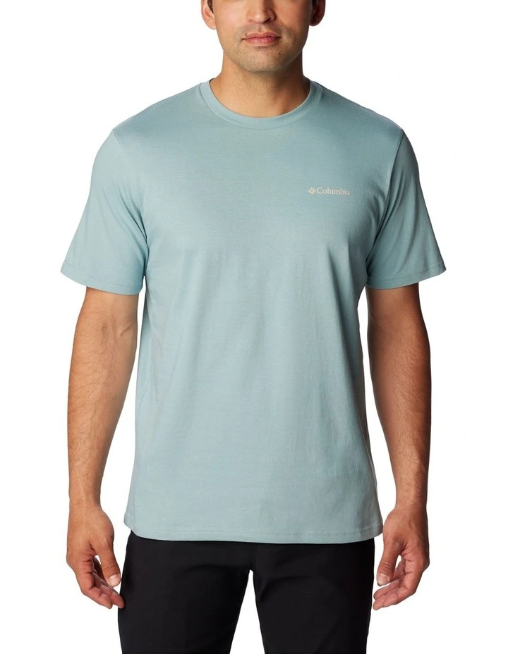 North Cascades Short Sleeve Tee in Stone Blue