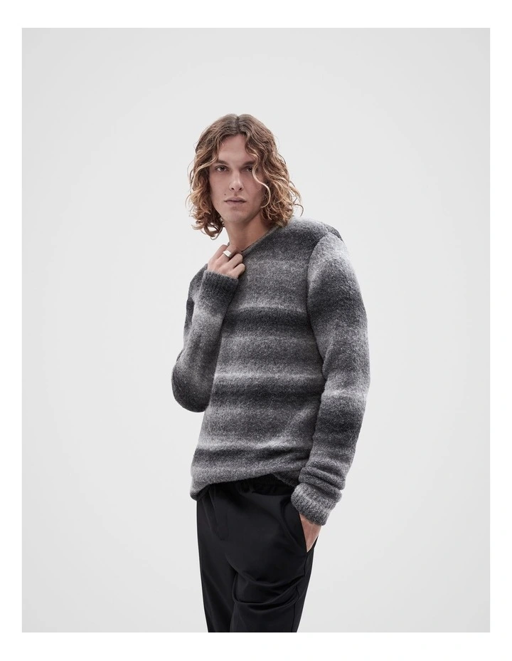 Ombre Crew Knit in Grey