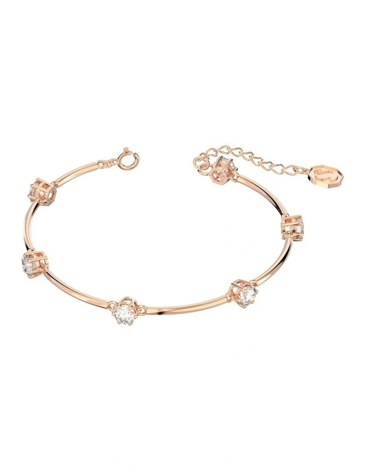 Constella Bracelet Round Cut Rose Gold-Tone Plated in White
