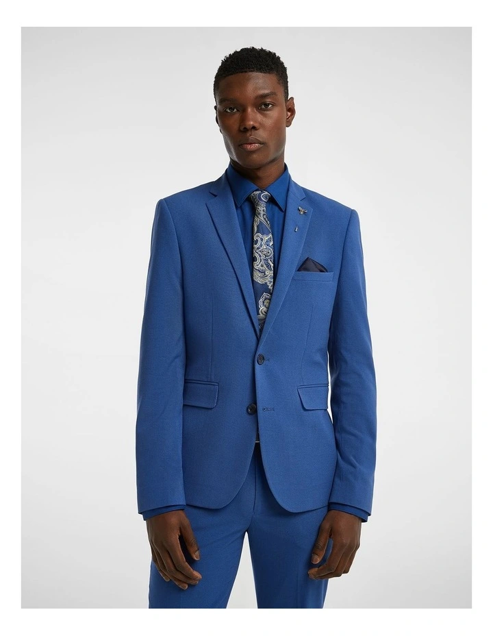 Trento Skinny Suit Jacket in Blue