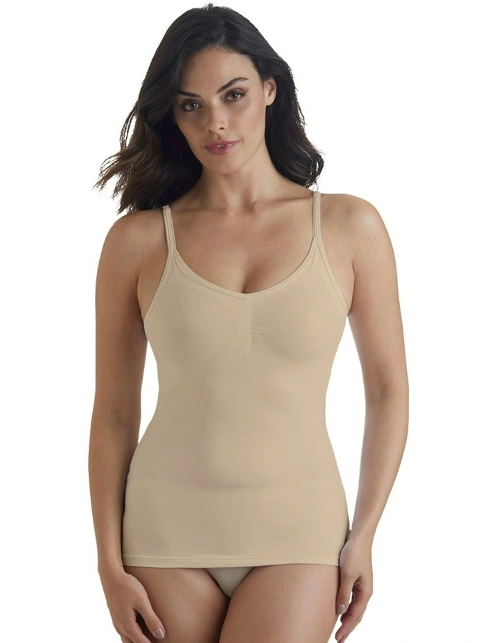 No Side Show Covertible Strap Cami in Warm Beige