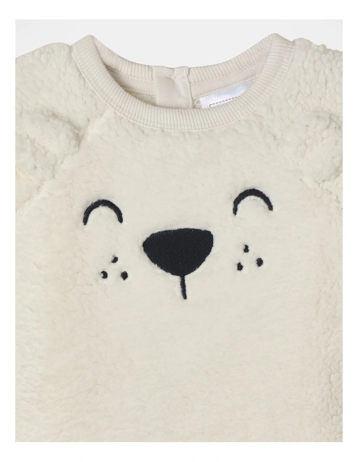 Essential Sherpa Sweat Top in Cream