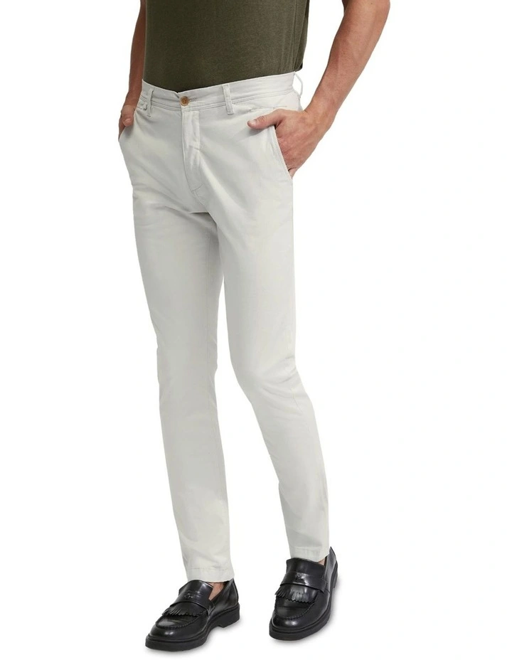 Danny Casual Organic Cotton Chinos in Ecru