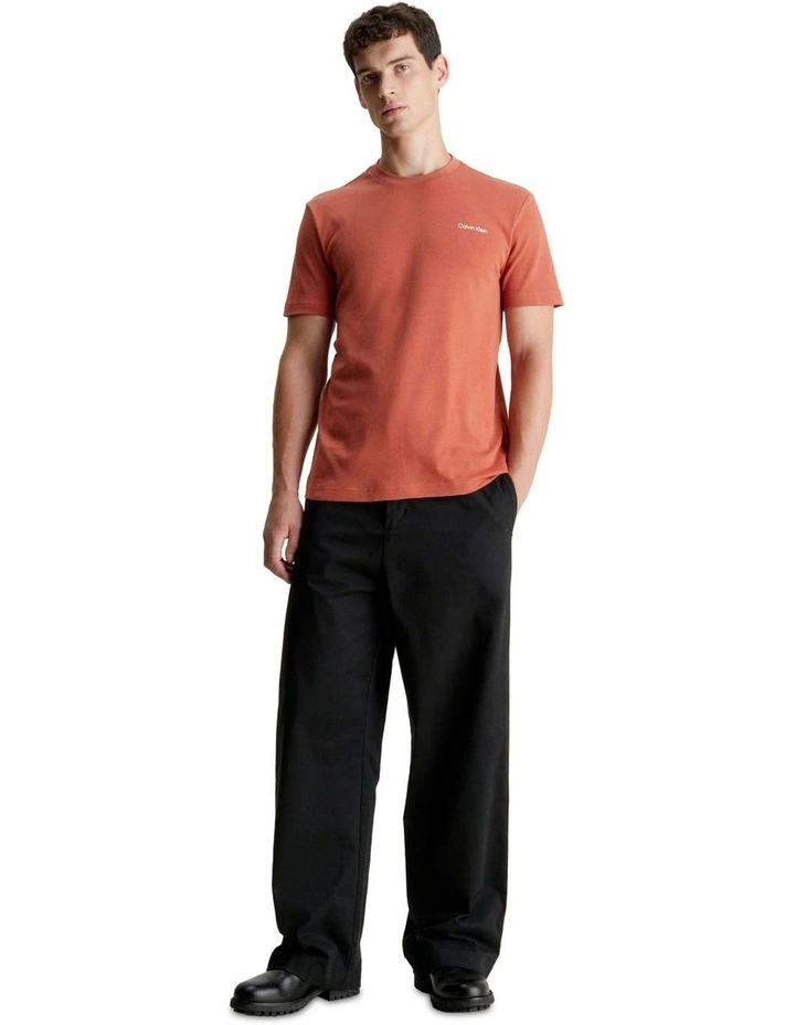 Micro Logo Interlock T-shirt in Copper Sun