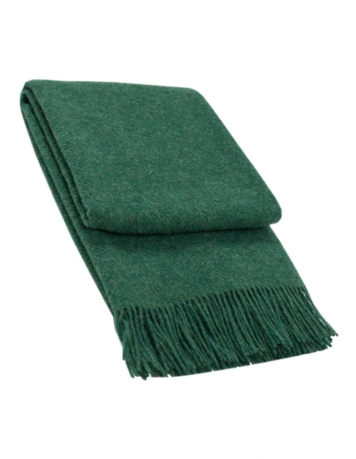 Brighton Throw Blanket in Emerald Green