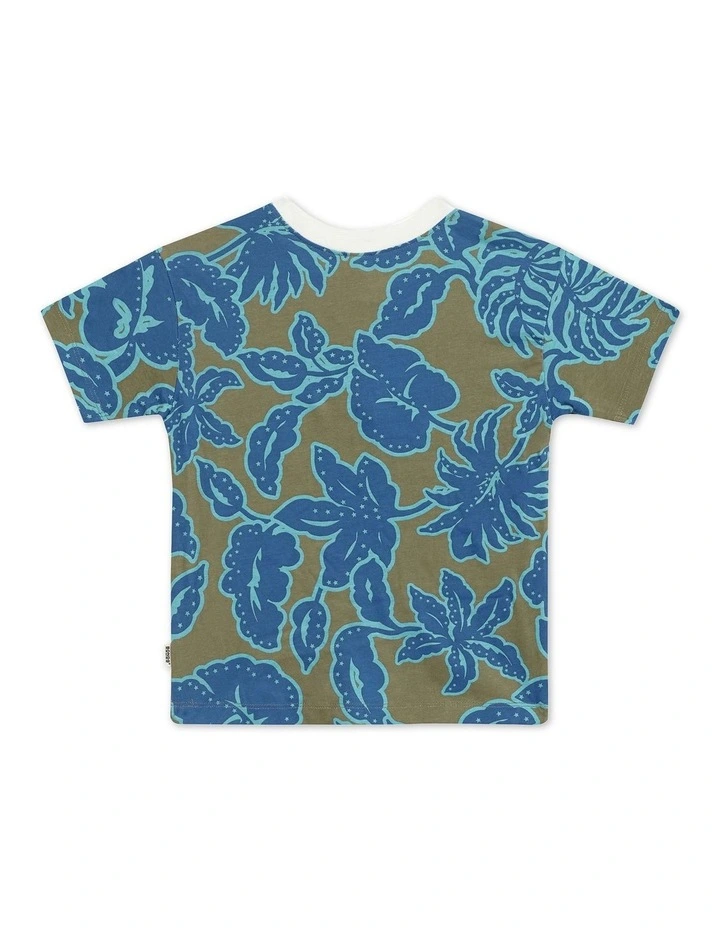 Short Sleeve Crew Tee (Sizes 3-10) in Leafy Green