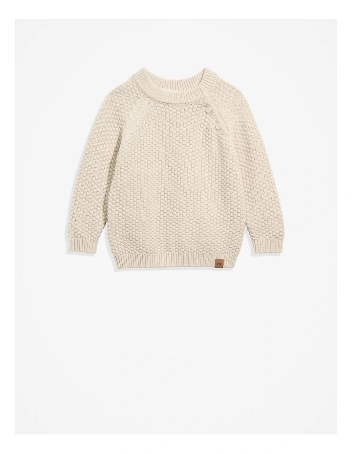 Soft Textured Knit in Oatmeal Marle