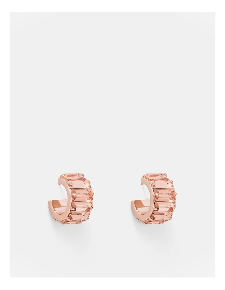 Descent Hoop Earrings in Rose Gold