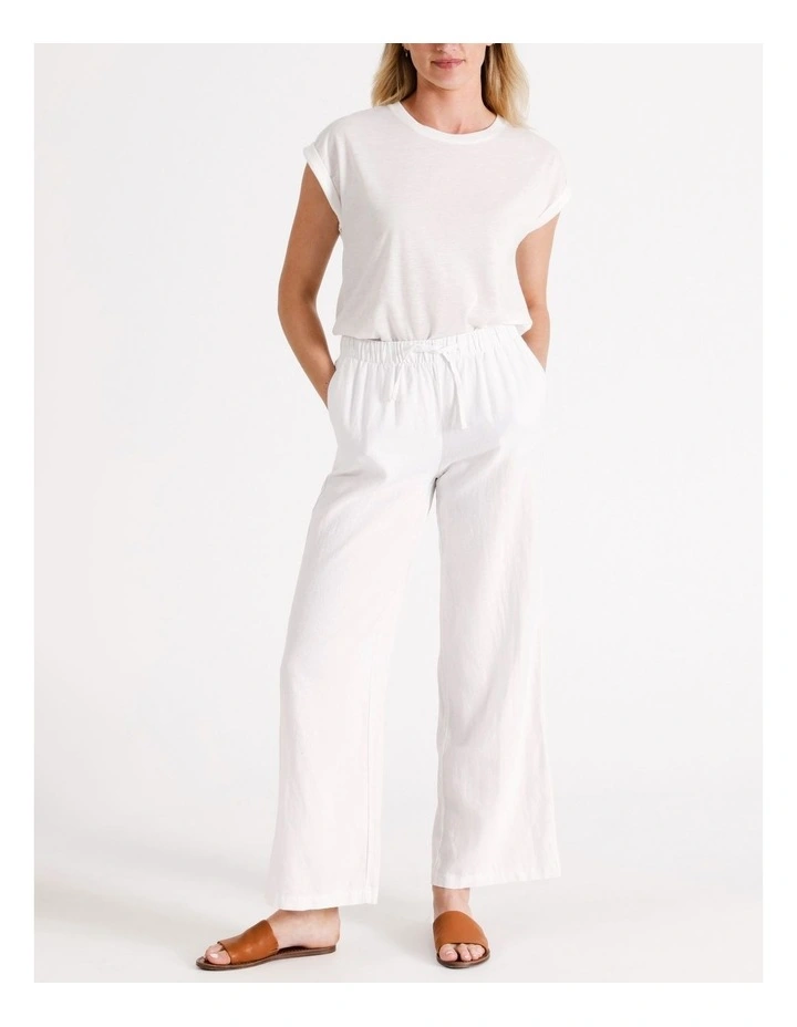 Caro Linen Pants in White