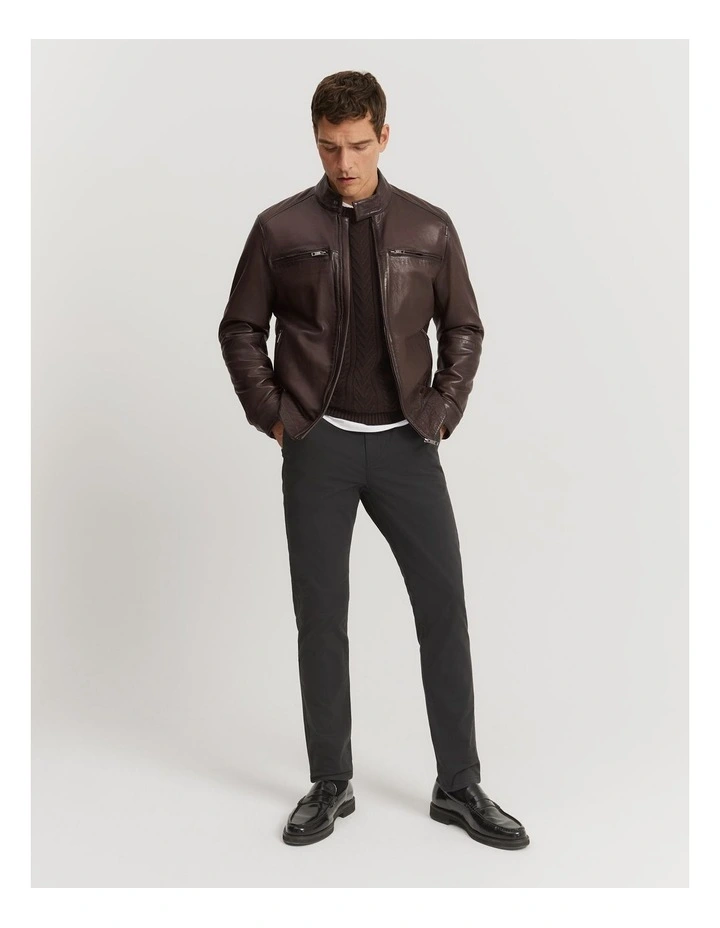 Leather Jacket in Dark Brown