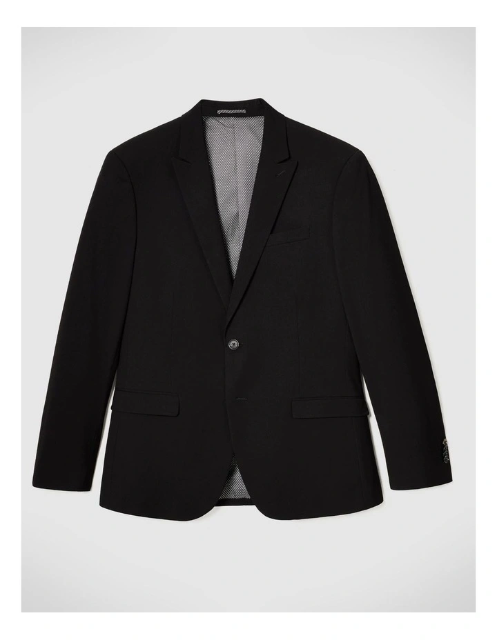 Regular Stretch Tailored Jacket in Black