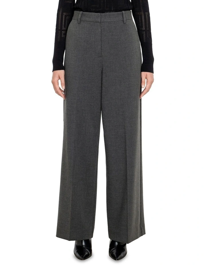 Stretch Twill Straight Leg Pant in Grey