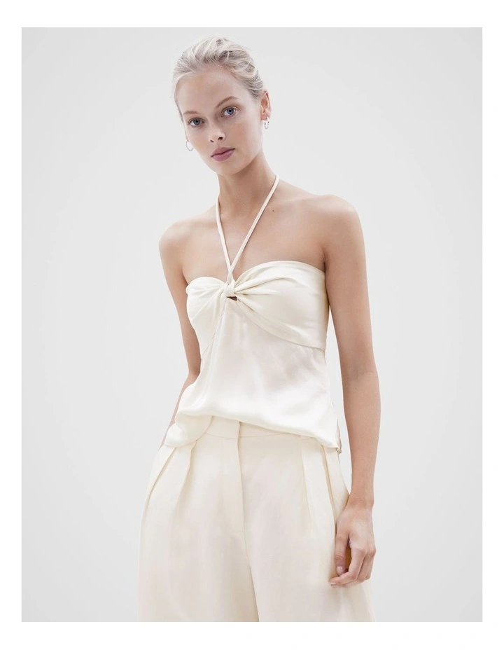 Halter Neck Top in Stone