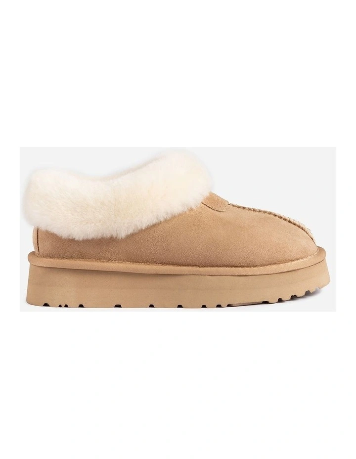 Daniela Ankle Platform Boots in Sand
