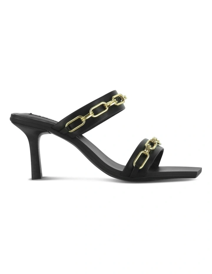 Mikayla Heeled Sandal in Black