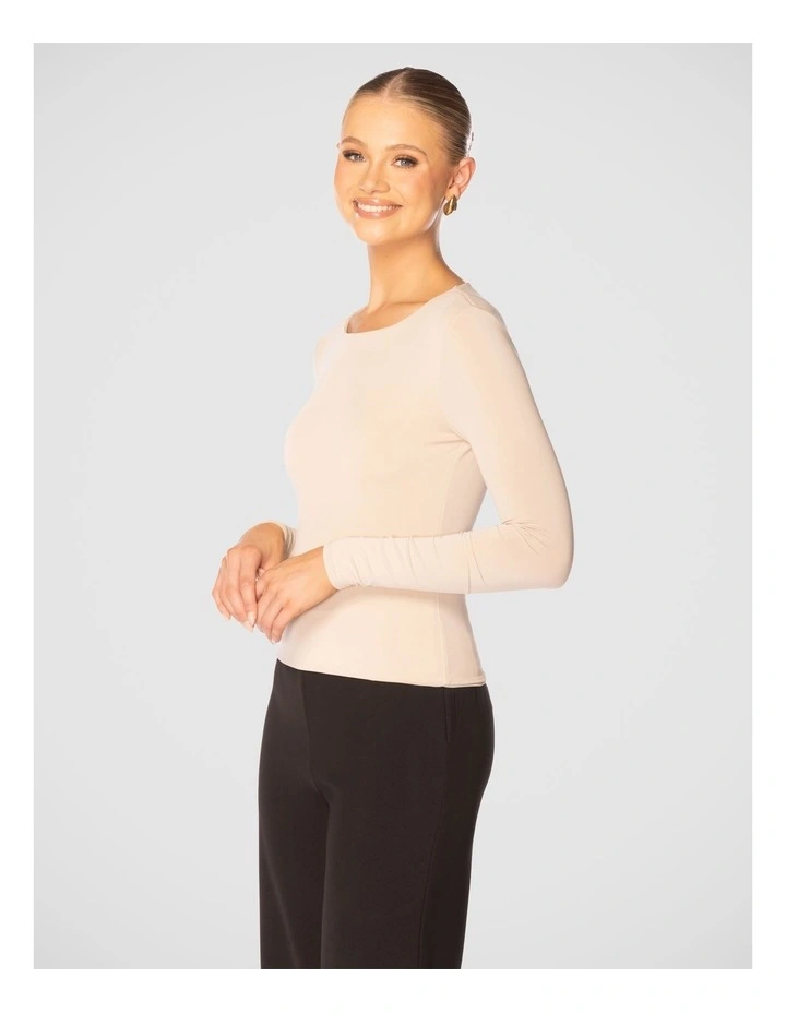 Dakoa Long Sleeve Top in Stone