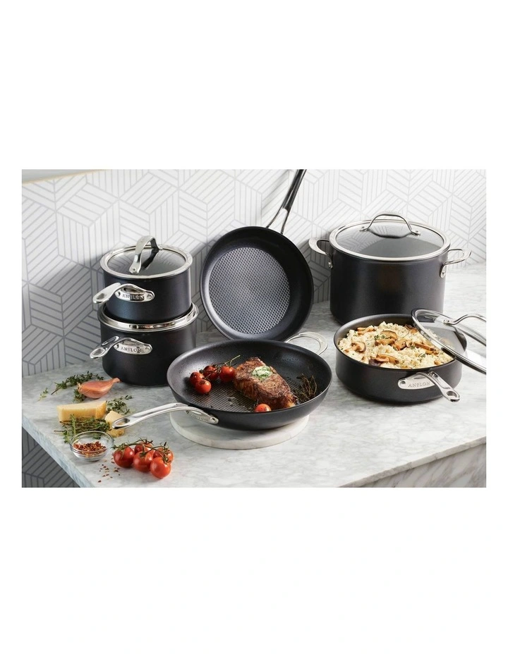 Anolon X Hybrid Nonstick Induction 10 Piece Cookware Set in Black