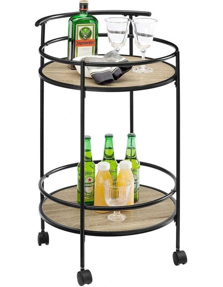 Reno Mini Bar Cart Caddy in Grey Oak