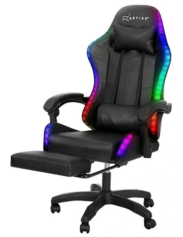6 Point Massage Gaming Office Chair in Black
