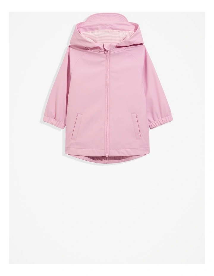 Hooded Rain Jacket in Rose