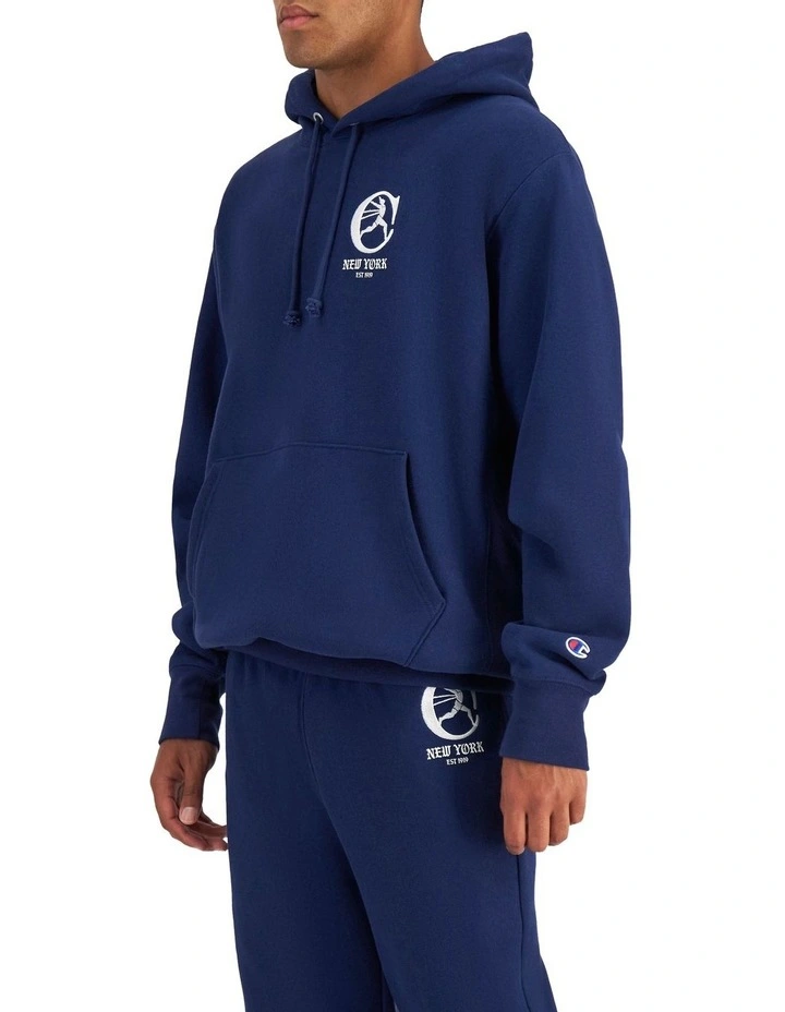 Reverse Weave C Field Hoodie in Midnight Rain
