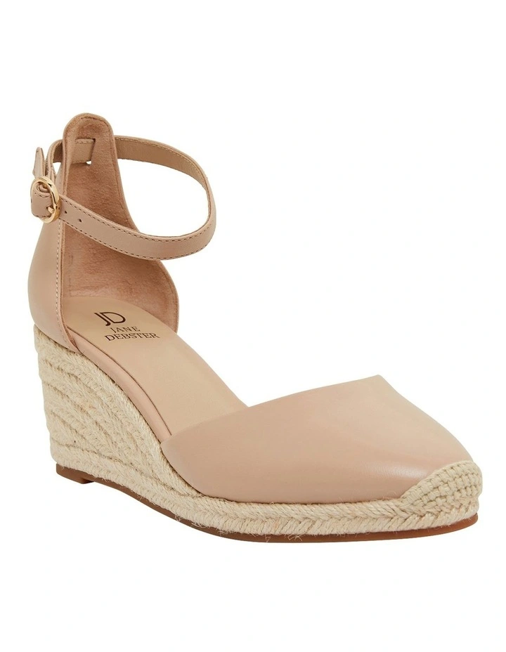 Peru Wedge Sandal in Nude Leather