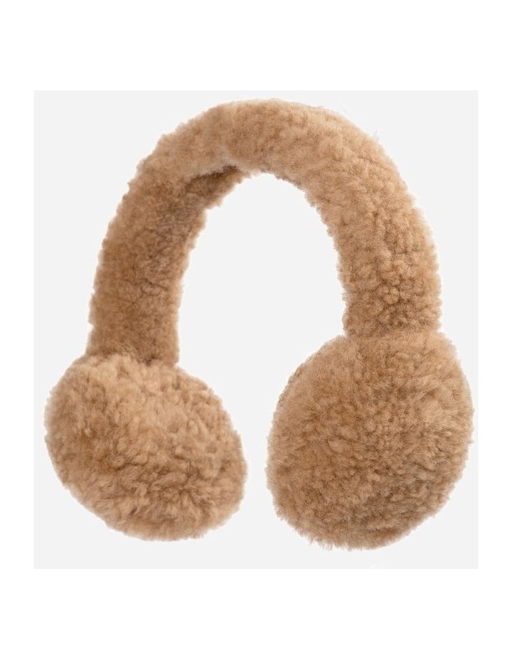 Ugg Curly Sheepskin Earmuff in Chestnut