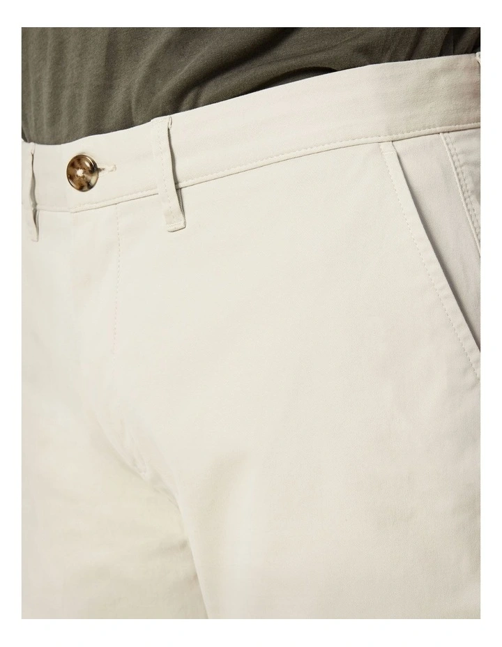 Slim Stretch Cotton Chino in Bone