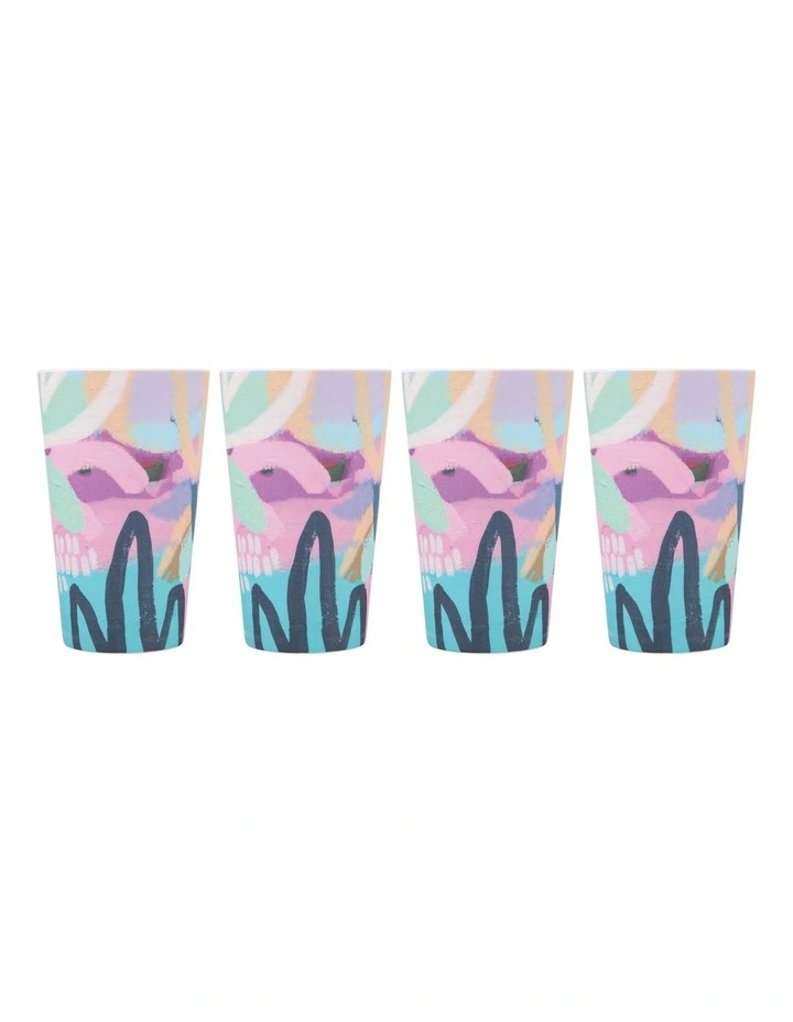 Rach Jackson Rock Garden Melamine Tumbler 440ml Set of 4