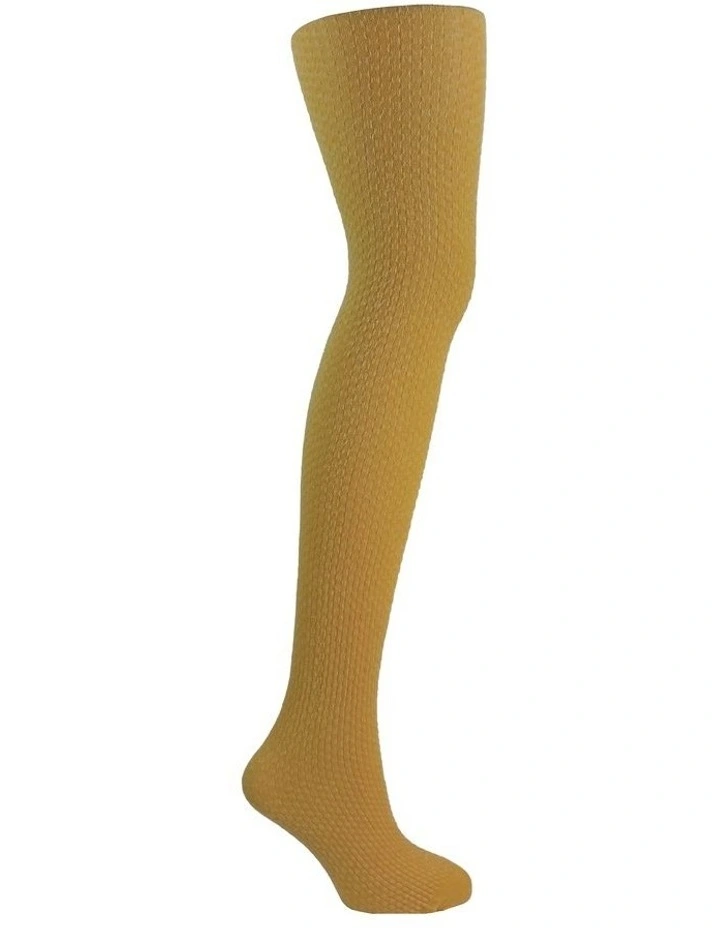 Superfine 70D Merino Texture Tights in Mustard