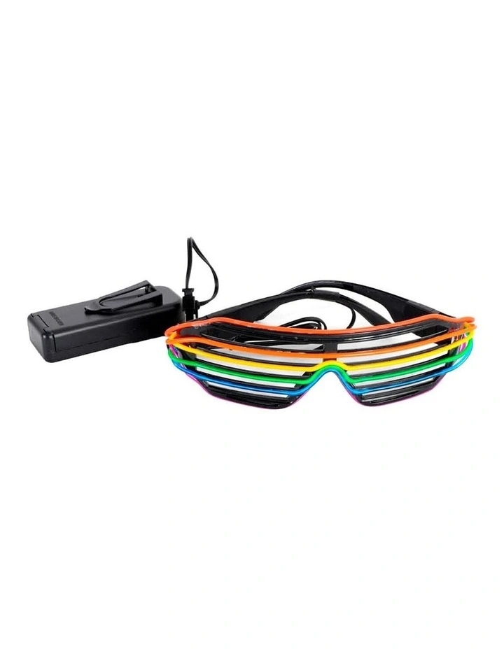 LED Light-Up Glasses Sunglasses Costume in Rainbow