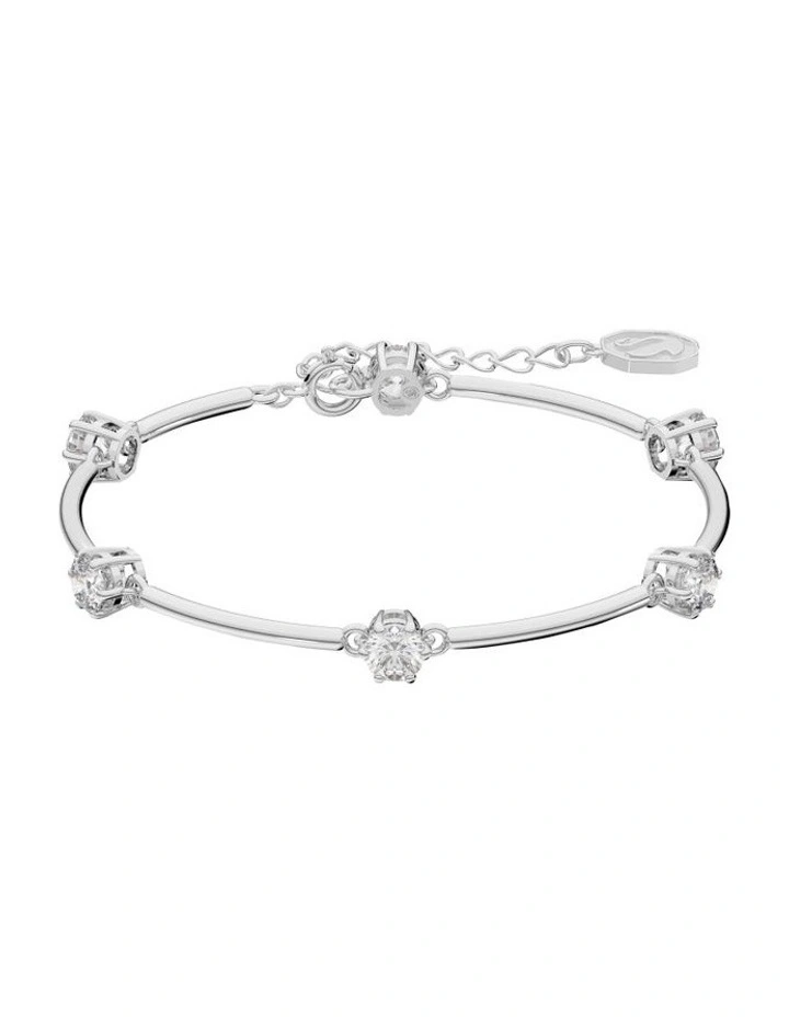 Constella Bracelet Round Cut Rhodium Plated in White