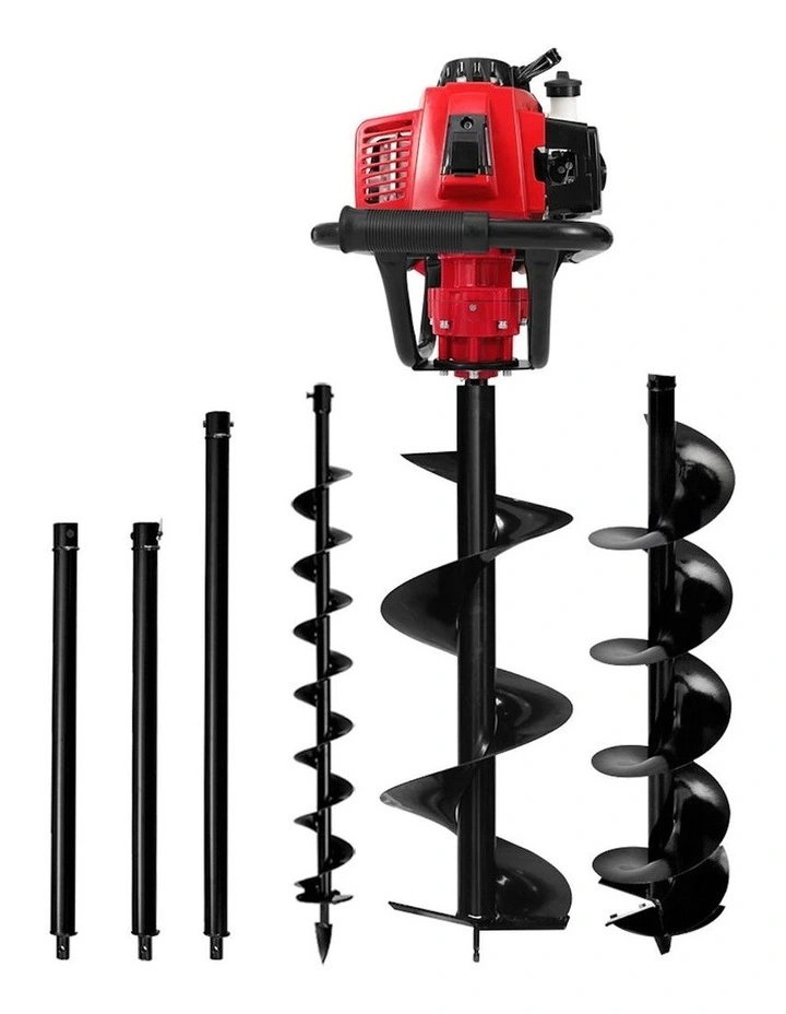 Petrol Post Hole Digger 80cc in Red/Black