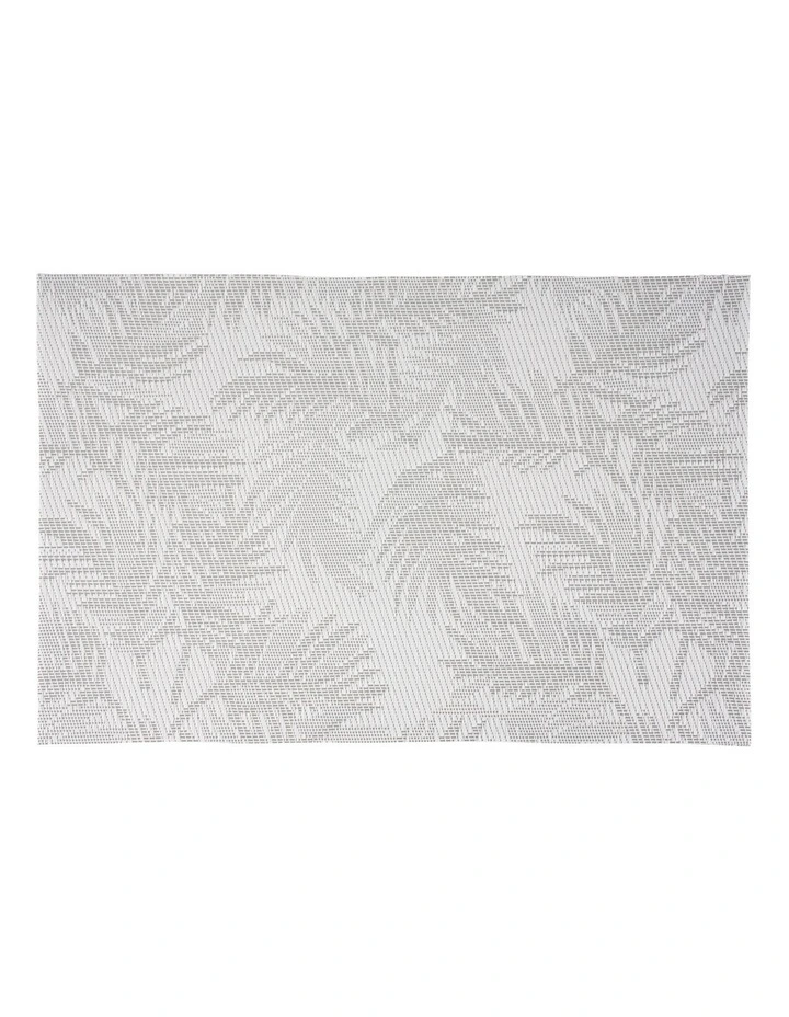 Table Accents Placemat 45x30cm Frond in Light Grey