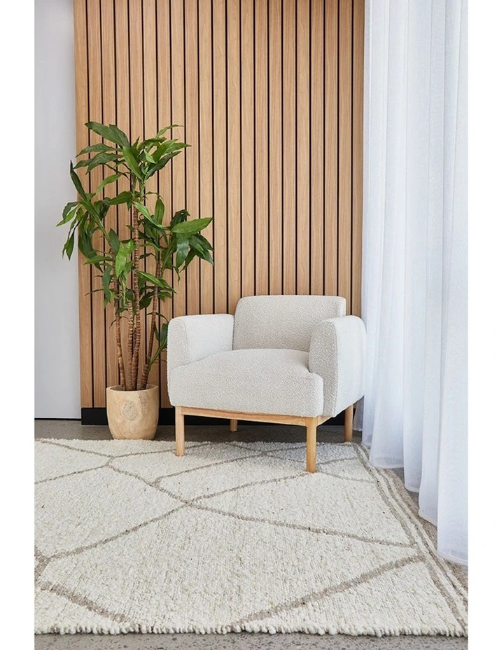 Stockholm Alma Rug in White