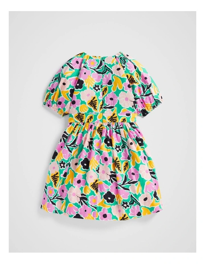 Floral Dress in Jade Green