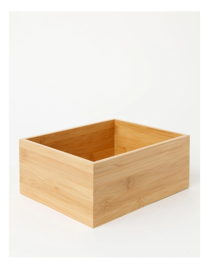 Rectangular Storage Container 25x20x10cm in Bamboo