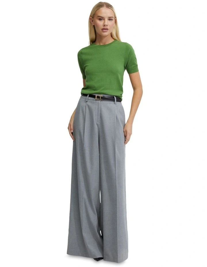 Grace Short Sleeve Cashmere Blend Knit in Green