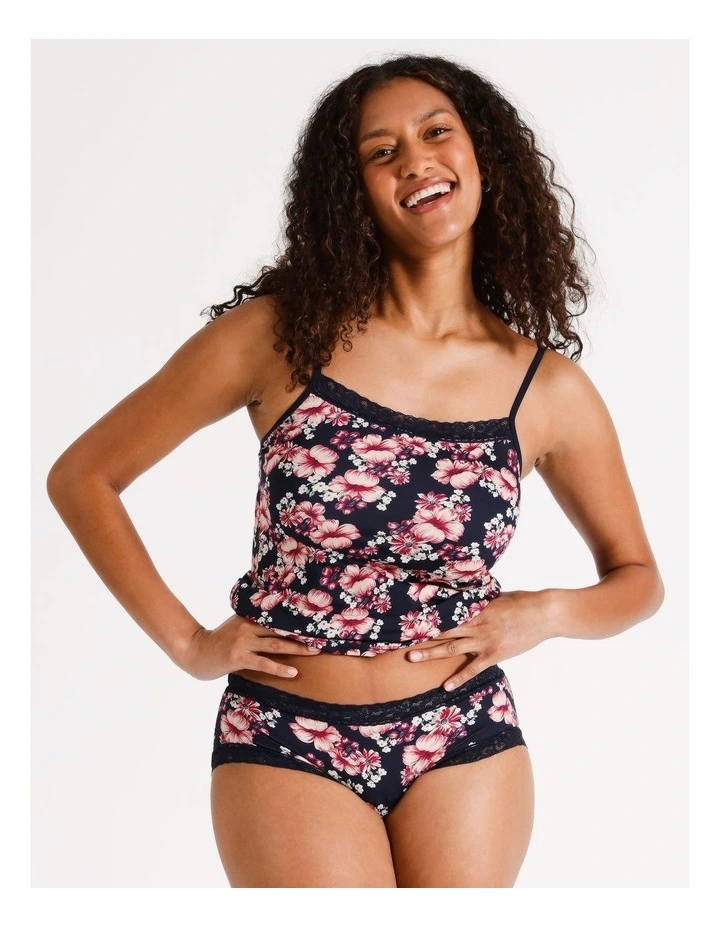 Smooth with Lace Boyleg in Floral