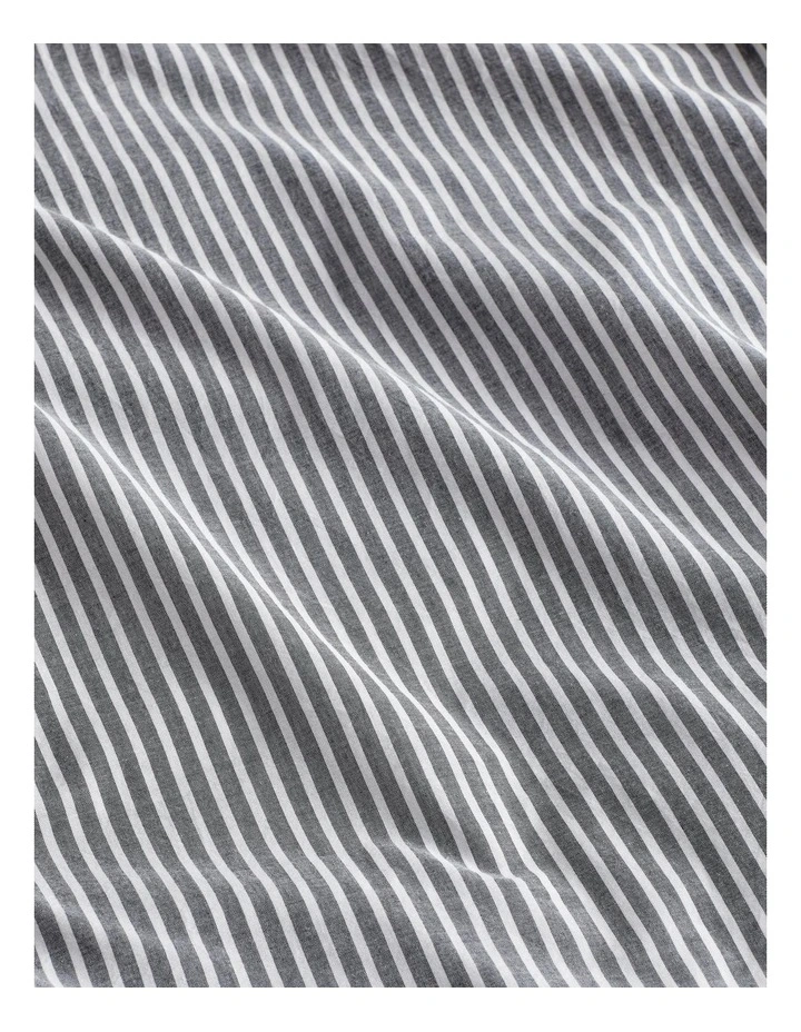 Reilly Stripe Quilt Cover Set in Atlantic