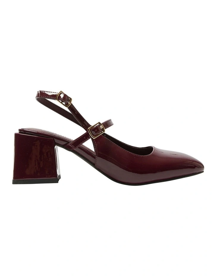 Lenora Heeled Shoes in Wine Patent