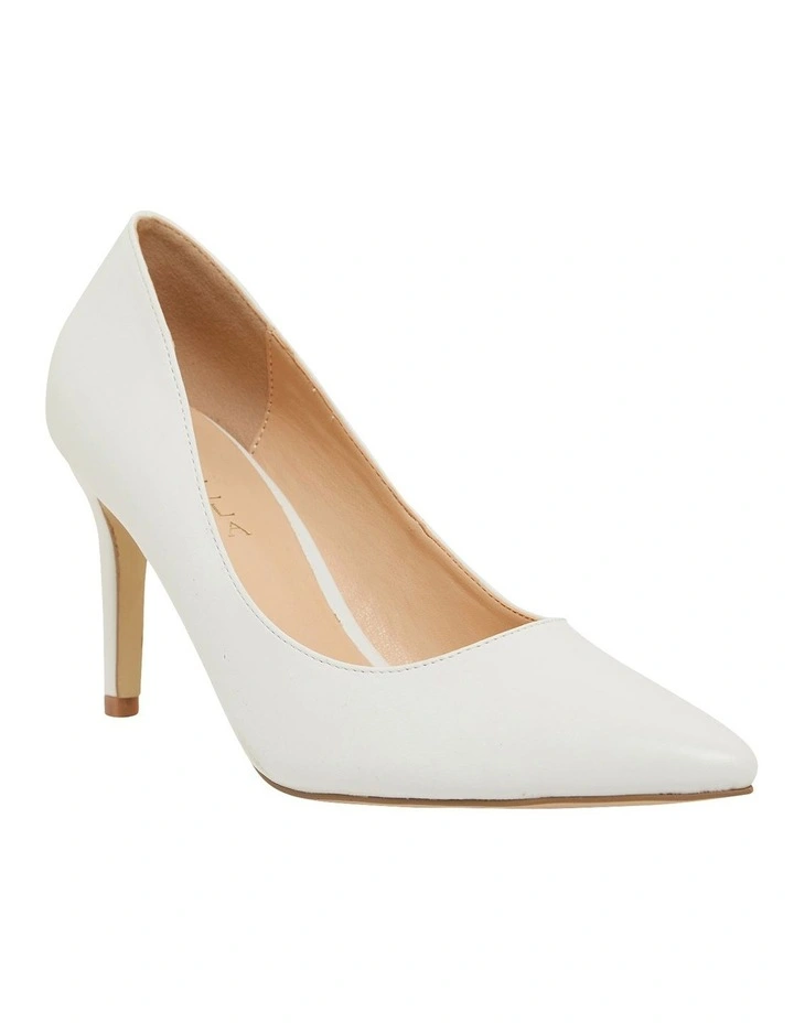 Wild White Smooth Heeled Shoes