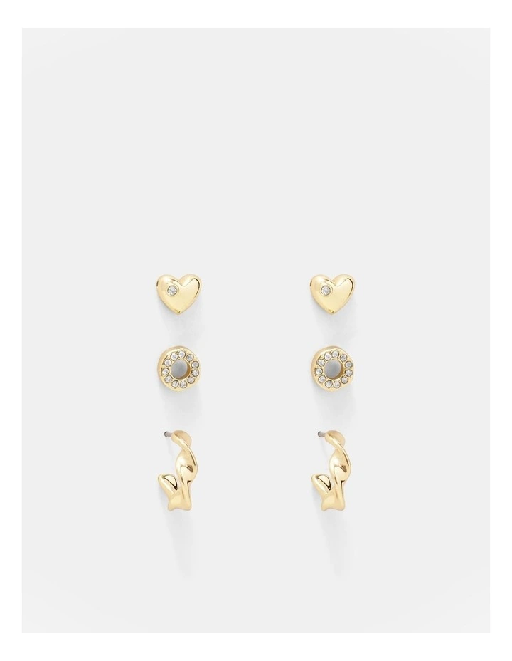 Idol Earrings Set in Gold
