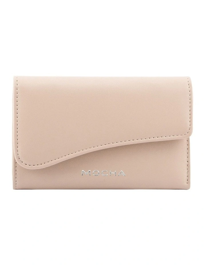 Zoe Wavy Small Wallet in Nude